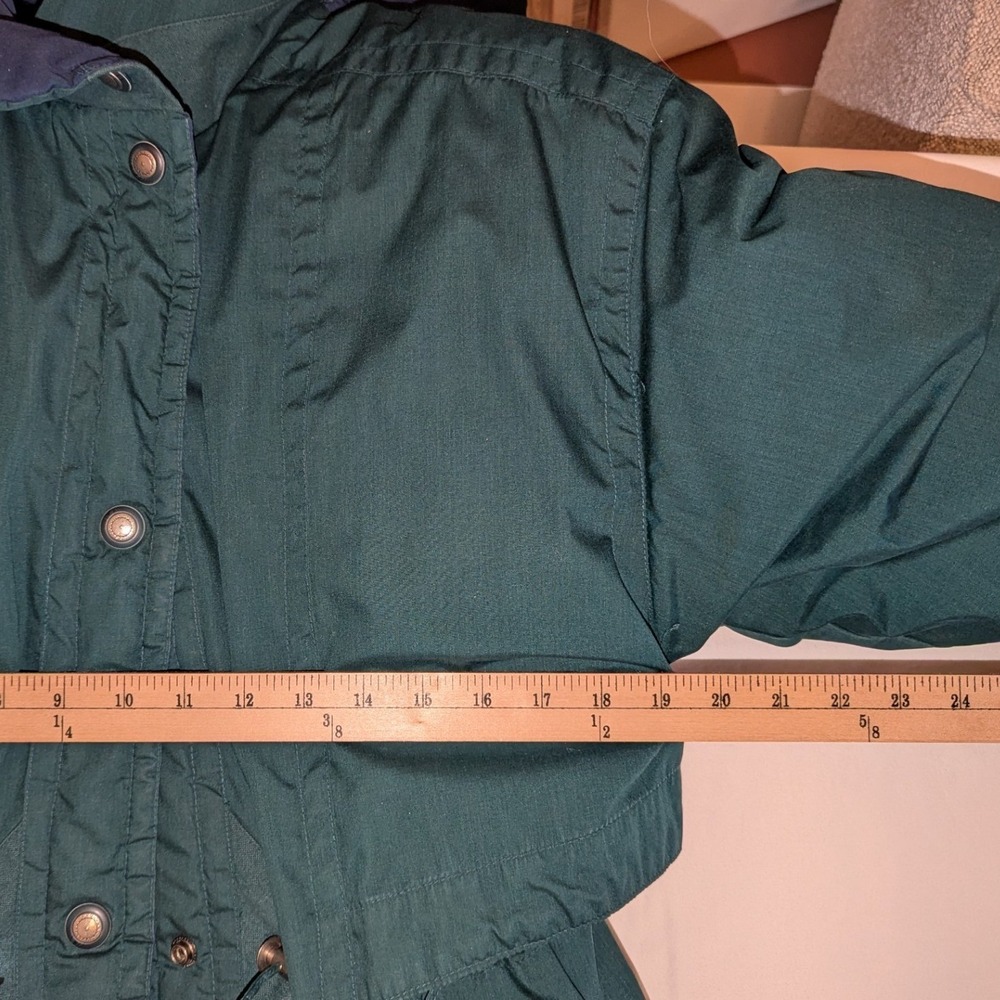 Vintage Mulberry Street Green Down Puffer Long Winter Coat Jacket Women's M - Picture 7 of 15